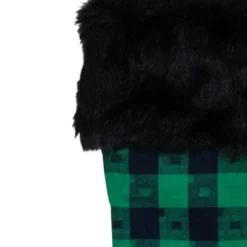 Northlight 20" Green And Black Plaid Christmas Stocking -Northlight GUEST 28d312de 9d78 4e36 8c74 f89628c6ed66