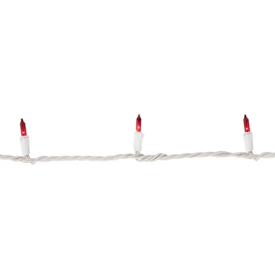 Northlight Mini Icicle Incandescent Christmas Lights - Red And Clear - 5.75' White Wire - 100ct 4 Northlight Mini Icicle Incandescent Christmas Lights - Red And Clear - 5.75' White Wire - 100ct - Image 2