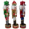 Northlight Set Of 3 Red Sequin Jacket Wooden Christmas Nutcrackers 14.25" -Northlight GUEST 2a799759 aadd 4278 9d10 58edc9d64f4e