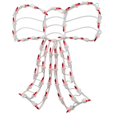 Northlight Lighted Bow Window Silhouette Christmas Decoration - 14" - Red Lights 6 Northlight Lighted Bow Window Silhouette Christmas Decoration - 14" - Red Lights - Image 4