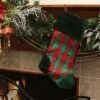 Northlight 19" Christmas Traditions Green, Red And Gold Woven Plaid And Velvet Stocking -Northlight GUEST 2bfb47a0 f3c2 4ba6 9e52 b4593da0e474