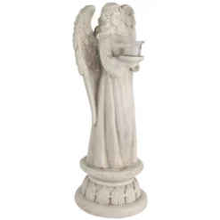 Northlight 22.5" Standing Religious Angel With Bird Bath Votive Candle Holder Outdoor Patio Garden Statue - Gray -Northlight GUEST 2c5c3b45 1580 4e5f a7c5 3664f2fd3814
