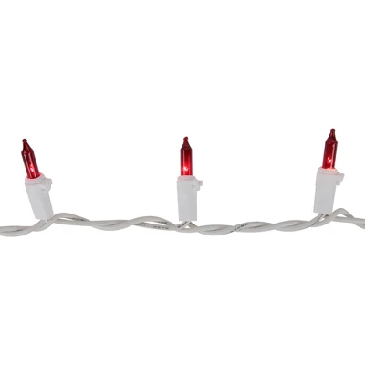 Northlight Mini Incandescent Christmas Lights - Red - 10' White Wire - 50ct 5 Northlight Mini Incandescent Christmas Lights - Red - 10' White Wire - 50ct - Image 3