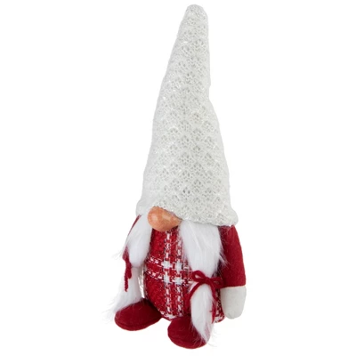 Northlight 10" Red And White Nordic Girl Gnome Christmas Decoration 5 Northlight 10" Red And White Nordic Girl Gnome Christmas Decoration - Image 3