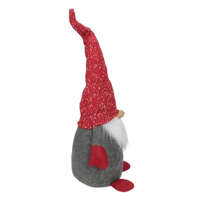 Northlight Gnome With Tall Bendable Hat Christmas Decoration - 22" - Grey And Red 3 Northlight Gnome With Tall Bendable Hat Christmas Decoration - 22" - Grey And Red