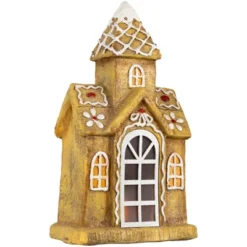 Northlight LED Lighted Gingerbread House With Icing Accents Christmas Decoration - 16" -Northlight GUEST 2f75584a 61e2 4952 8883 5dbbb50b6506