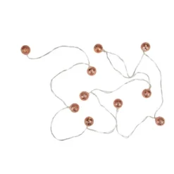 Northlight 10 B/O LED Warm White Rose Gold Metal Ball Christmas Lights - 6.25' Clear Wire -Northlight GUEST 311b2af2 173b 4e48 85c1 14a35f73bca9