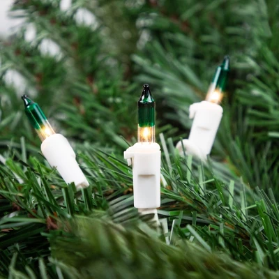 Northlight Mini Christmas Light Set - Clear With Green Tips - 20.25' White Wire - 100ct 3 Northlight Mini Christmas Light Set - Clear With Green Tips - 20.25' White Wire - 100ct