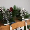 Northlight Set Of 2 Solid Silver Snowflake Cutout Christmas Metal Stocking Holders 6.5" -Northlight GUEST 31f6e38c a1b4 4ae3 8b40 9a6f03328aff