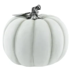 Northlight 8" White And Black "Warm Harvest Blessing" Pumpkin Fall Harvest Decoration -Northlight GUEST 3483b956 2d90 4b10 84d6 304e238295e9