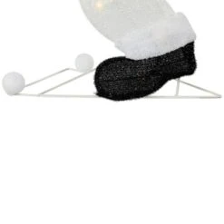 Northlight Lighted Snowman With Snowball Outdoor Christmas Decoration - 36.25" - Clear Lights -Northlight GUEST 348d4899 54fc 4deb b6e3 76d8051422db