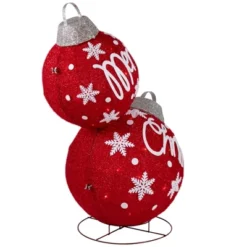 Northlight Lighted Stacked Ornament Balls Outdoor Christmas Decoration - 35" - Warm White LED 9 Northlight Lighted Stacked Ornament Balls Outdoor Christmas Decoration - 35" - Warm White LED -Northlight GUEST 3499f0b8 4dce 4fef 843d 9dbc2a47ae59