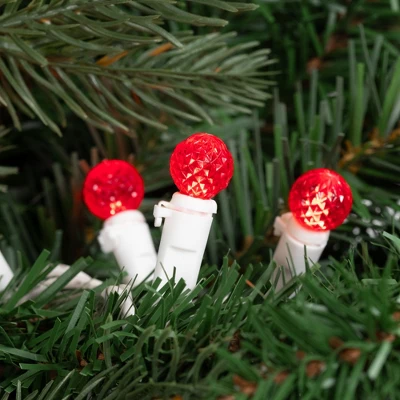 Northlight LED G12 Berry Christmas Lights - Red - 16' White Wire -50 Ct 3 Northlight LED G12 Berry Christmas Lights - Red - 16' White Wire -50 Ct