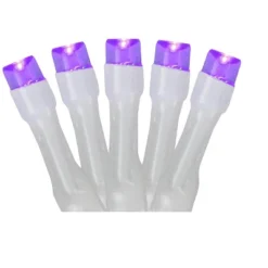Northlight Battery Operated LED Christmas Lights - Purple - 9.5' White Wire - 20ct