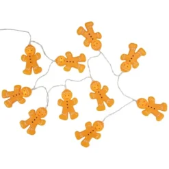 Northlight 10-Count LED Orange Gingerbread Men Christmas Fairy Lights, 4ft, Copper Wire -Northlight GUEST 37e1e664 d418 4842 99c2 565538a1f902