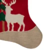 Northlight 20.5-Inch Red And Green Plaid Christmas Stocking With A Pine Tree And Moose -Northlight GUEST 380c7a6d feae 4066 9763 998116d469f6
