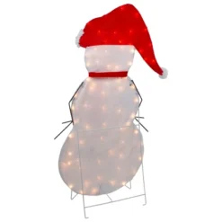 Northlight 42" Lighted 2D Chenille Snowman In Santa Hat Outdoor Christmas Decoration -Northlight GUEST 39348f4a cd56 4cdc ab0d 3b2a92d5d9d5