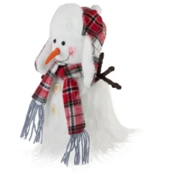 Northlight Snowman In Plaid Trapper Hat And Scarf Christmas Decoration - 10.25" -Northlight GUEST 39fda19b 714b 4ebf bce8 2c5ac3a72873