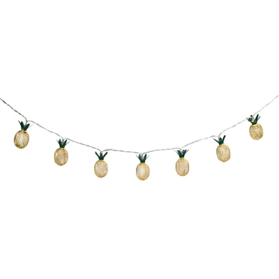 Northlight 10 B/O LED Warm White Gold Pineapple String Lights - 3' Clear Wire 5 Northlight 10 B/O LED Warm White Gold Pineapple String Lights - 3' Clear Wire - Image 3