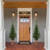 Northlight 2ct Prelit Artificial Christmas Tree Potted Porch Pine Topiary - Clear Lights -Northlight GUEST 3aaa2e36 5877 4e65 8471 6a2ad36c4a49
