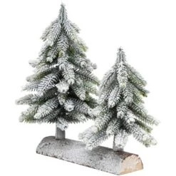 Northlight Frosted Pine Tree Duo Christmas Decoration - 12" - Unlit -Northlight GUEST 3b21e9aa 01a9 4088 b64e 50246bdea365