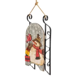 Northlight 17" LED Lighted Wooden Sled With Snowman And Cardinal Christmas Decoration -Northlight GUEST 3c97986f 813c 4565 bdc7 a911237b7732