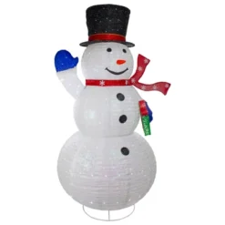 Northlight LED Lighted Iridescent Twinkling Snowman Outdoor Christmas Decoration - 71" -Northlight GUEST 3cc5fbf7 2d22 472b 8783 2029ee20d761