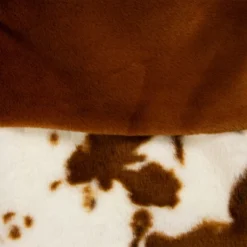 Northlight Plush Cowhide Inspired Christmas Stocking With Pom Poms - 20.5" - Brown -Northlight GUEST 3d907f23 8c45 4e31 a9cf 4853c967127c