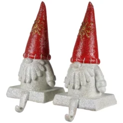 Northlight Glittered Gnome Christmas Stocking Holders - 8.25" - Set Of 2 -Northlight GUEST 3daec1e9 2ade 486d a82d 12ee1516846d