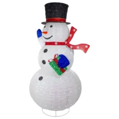 Northlight LED Lighted Iridescent Twinkling Snowman Outdoor Christmas Decoration - 71" -Northlight GUEST 3f2405f6 90cb 4f86 9064 9c01ccf3674d