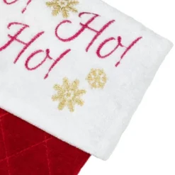 Northlight 19" Quilted Red Velvet HO! HO! HO! Embroidered Christmas Stocking -Northlight GUEST 3f76029a 8822 4c3a a471 a119b72a7f78