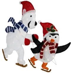 Northlight 41.25" Lighted Ice Skating Polar Bear And Penguin Outdoor Christmas Decoration -Northlight GUEST 4013afed 5dad 4a9d 99ec bea3555a8671