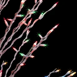 Northlight 4' Prelit Artificial Christmas Tree White Lighted Cascade Twig Outdoor Decoration - Multi-Color Lights -Northlight GUEST 40927dd2 f31a 4b7f 8fc8 19b5a59bf8e6