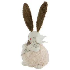 Northlight 14" Beige And Brown Plush Easter Bunny Rabbit Holding A Carrot Spring Figure -Northlight GUEST 41b62310 4518 4824 87eb fdafd921363c
