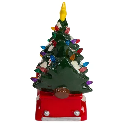 Northlight LED Lighted Vintage Truck With Tree Christmas Decoration - 8" - Red 6 Northlight LED Lighted Vintage Truck With Tree Christmas Decoration - 8" - Red - Image 4