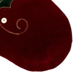 Northlight 21" Red And Green Holly Embroidered Velvet Christmas Stocking -Northlight GUEST 42d66052 eb8f 46fd b913 5da09b6f592a