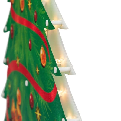 Northlight 22.5" Lighted Christmas Tree With Presents Window Silhouette 7 Northlight 22.5" Lighted Christmas Tree With Presents Window Silhouette - Image 5