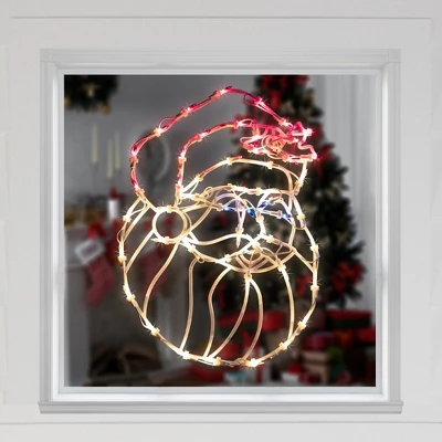 Northlight Lighted Santa Claus Christmas Window Decoration - 18" 4 Northlight Lighted Santa Claus Christmas Window Decoration - 18" - Image 2