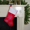 Northlight 19" Red And White Felt Christmas Stocking With Glitter Snowflakes And Gemstones -Northlight GUEST 4637b49a b9b0 4e09 a1bb 3e5b5b61b3d7