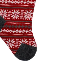 Northlight 23" Red, Gray And White Knit Christmas Stocking With High Pile Fleece Cuff -Northlight GUEST 463b8467 cf17 483a b950 042c598f61ca