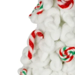 Northlight Plush Tree With Peppermint And Candy Canes Christmas Decoration - 16.5" -Northlight GUEST 49365f71 0656 4a9f bffd ae3cadedd105