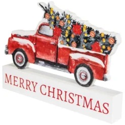 Northlight Pickup Truck Merry Christmas Wooden Decoration - 9" -Northlight GUEST 4af1d771 6132 4b3a a7a3 39fbb557c0e0