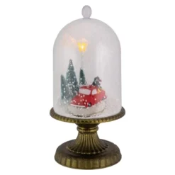 Northlight LED Lighted Snowing Musical Retro Truck Under Cloche Christmas Decoration - 13.5" -Northlight GUEST 4b67133b f954 4aa7 b0f5 7dfa8ea24344