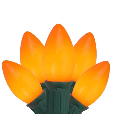 Northlight 25ct C9 Opaque String Lights Orange - 24' Green Wire 3 Northlight 25ct C9 Opaque String Lights Orange - 24' Green Wire