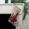 Northlight 19" Beige And Red Plaid Reindeer With Forest Trees Christmas Stocking -Northlight GUEST 4c1053a1 67bf 4a63 9acf 427ee4682086