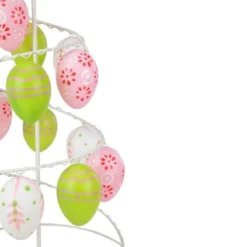 Northlight 14.25" Floral Cut-Out Spring Easter Egg Tree Decoration - Pink/Green -Northlight GUEST 4c3ddd38 2cfe 463c 905e 1da026442524