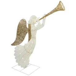 Northlight Lighted Glittered Trumpeting Angel Outdoor Christmas Decoration - 48" - Clear Lights -Northlight GUEST 4c94ea23 7bf4 4fd4 b357 833e167c61f0