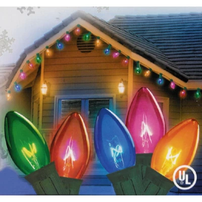 Northlight C7 Christmas String Lights - MultiColor - 24' Green Wire - 25ct 3 Northlight C7 Christmas String Lights - MultiColor - 24' Green Wire - 25ct