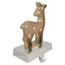 Northlight LED Lighted Reindeer Christmas Stocking Holder - 7.5" - Gold Finish -Northlight GUEST 4e5d261b ffbb 43a6 83f3 c39b7f4a20f9