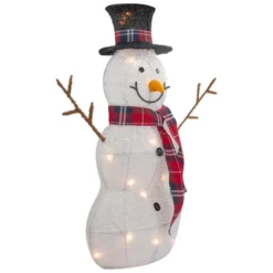 Northlight Lighted Tinsel Snowmen Family Christmas Yard Decorations - Clear Lights - Set Of 2 -Northlight GUEST 4f8b7c2c 61e7 4eaa 8eee 5b28612e7177